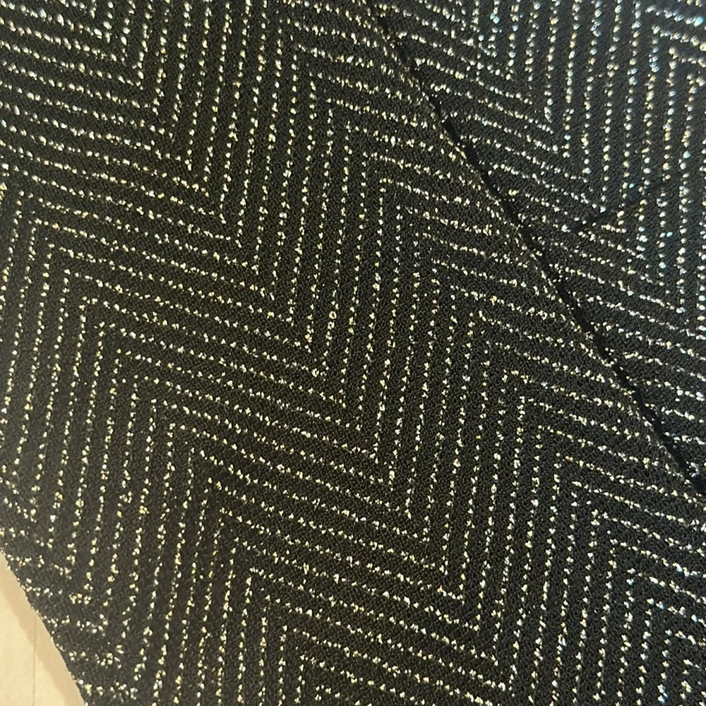 NWT ZARA BLACK SILVER METALLIC SKINNY‎ SCARF